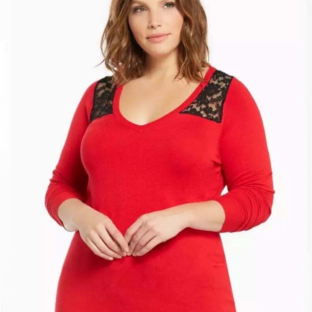 Torrid Lace Inset Sweater